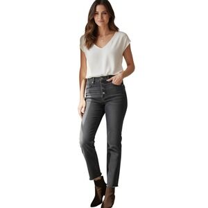 RE/DONE Original Button Fly Slim Jeans Dusty Charcoal Wash Womens 25 NWOT‎